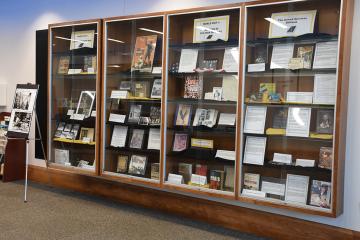 An exhibit on the role of books and libraries during World War 1 and World War 2.